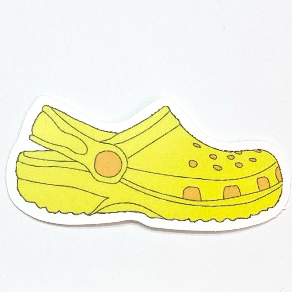 Yellow Crocs Vinyl Sticker